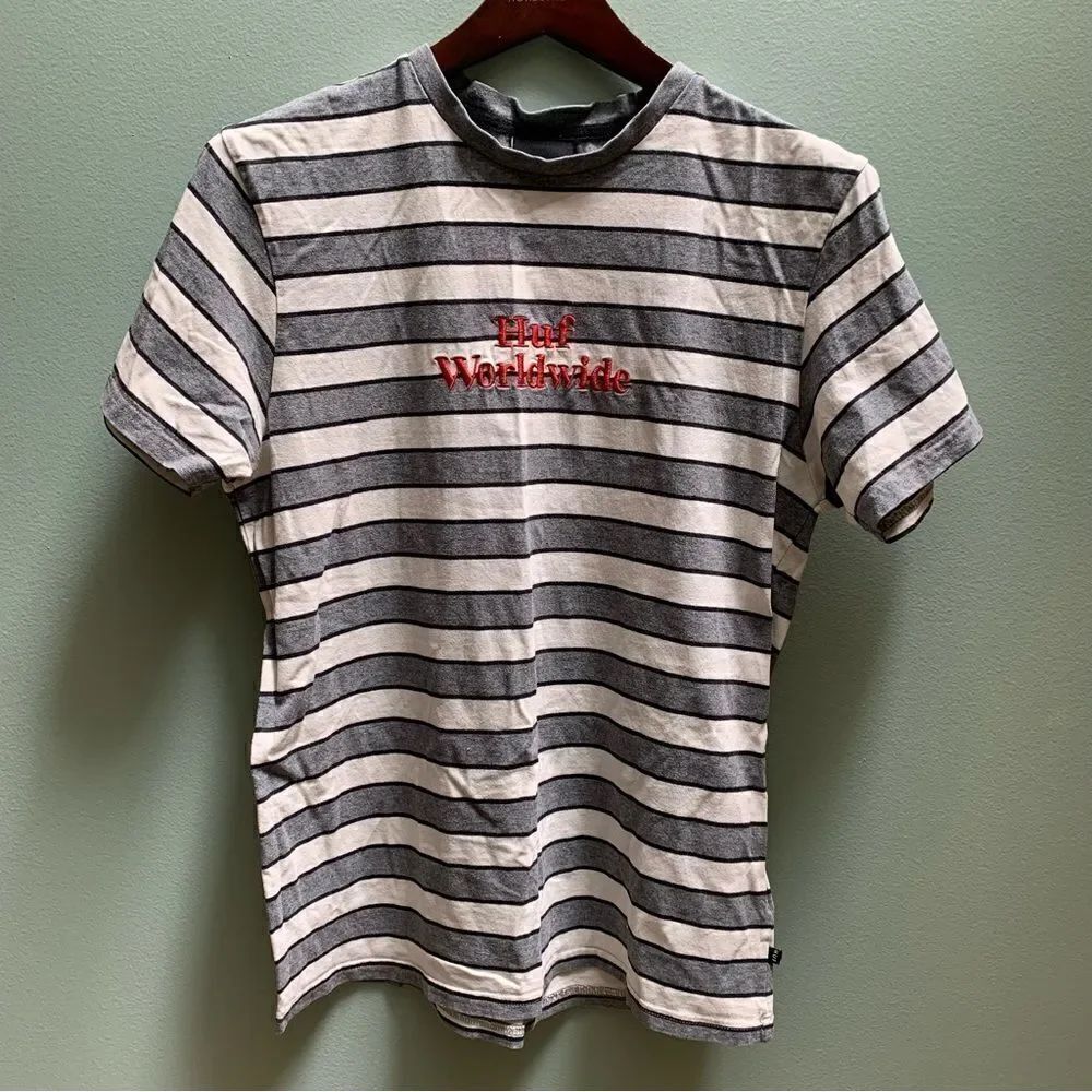 Huf striped Tshirt Size Small